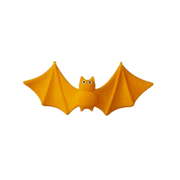 Hanging Flocked Bat - Yellow