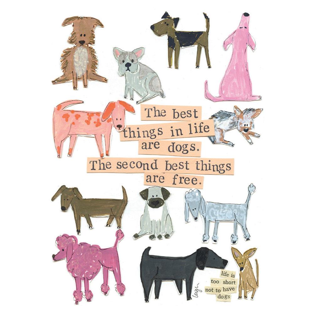 Best Things Are Dogs Greeting Card