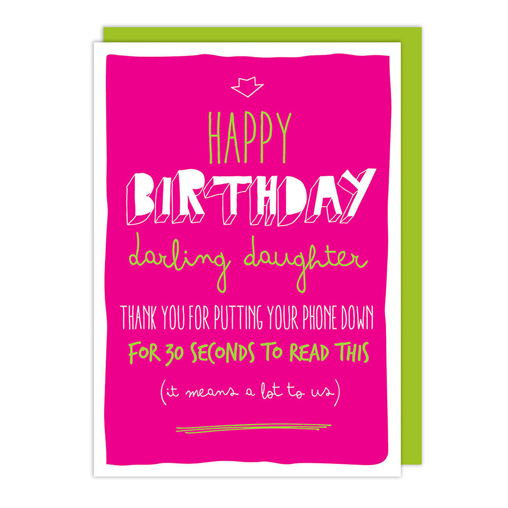 Daughter Phone Birthday Card