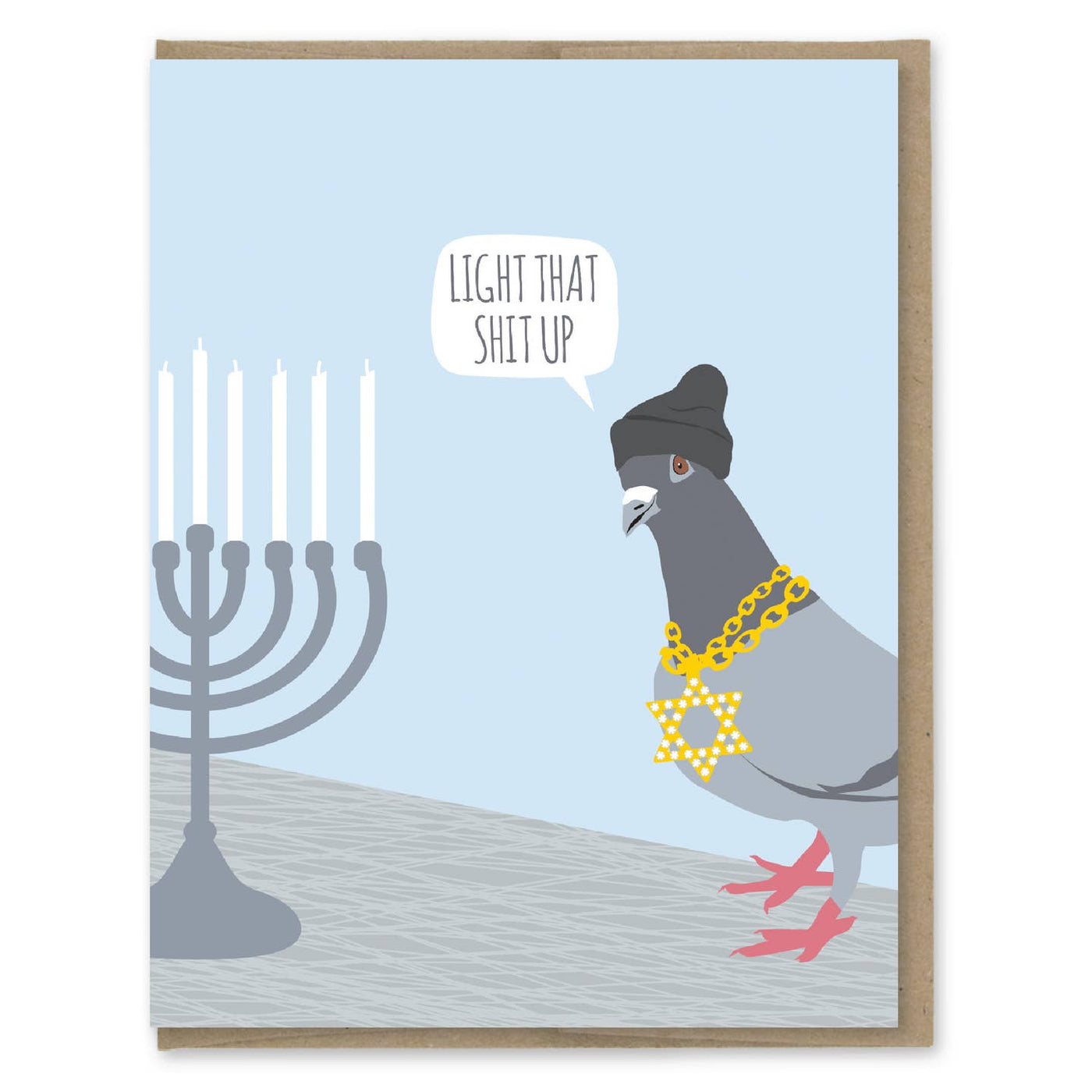 Light That Up Hanukkah Holiday Card