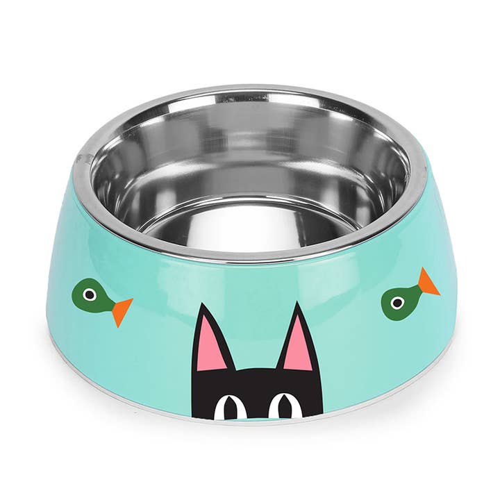 Peeking Kitty Medium Pet Bowl