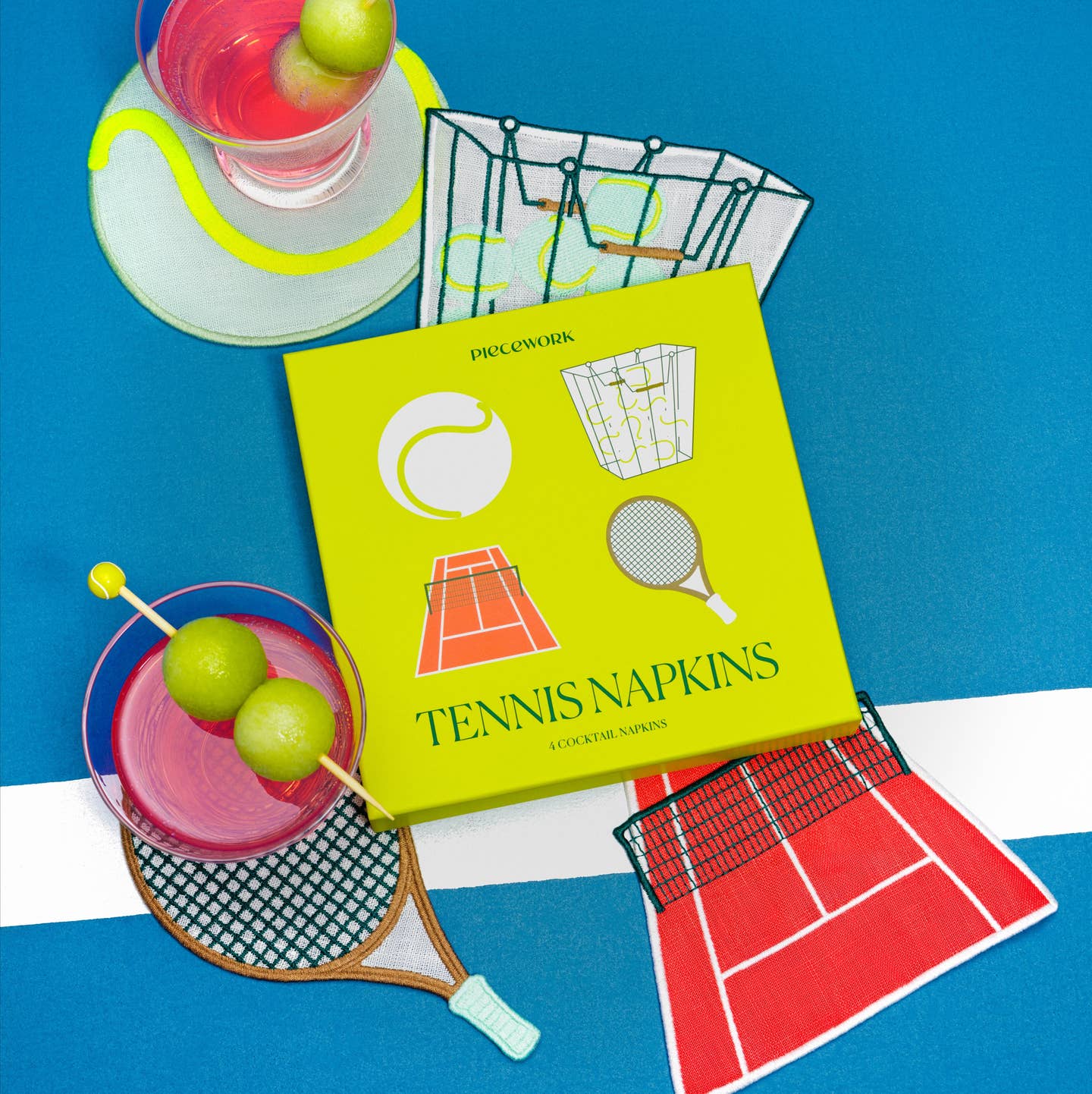 Tennis Cocktail Napkins - Set of 4