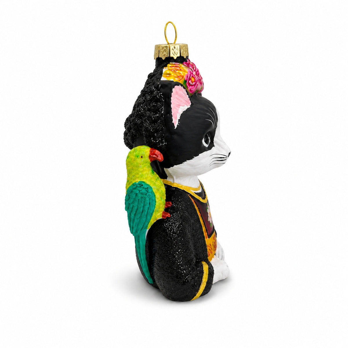 Frida Kahlo Catlo Tuxedo Cat Ornament 