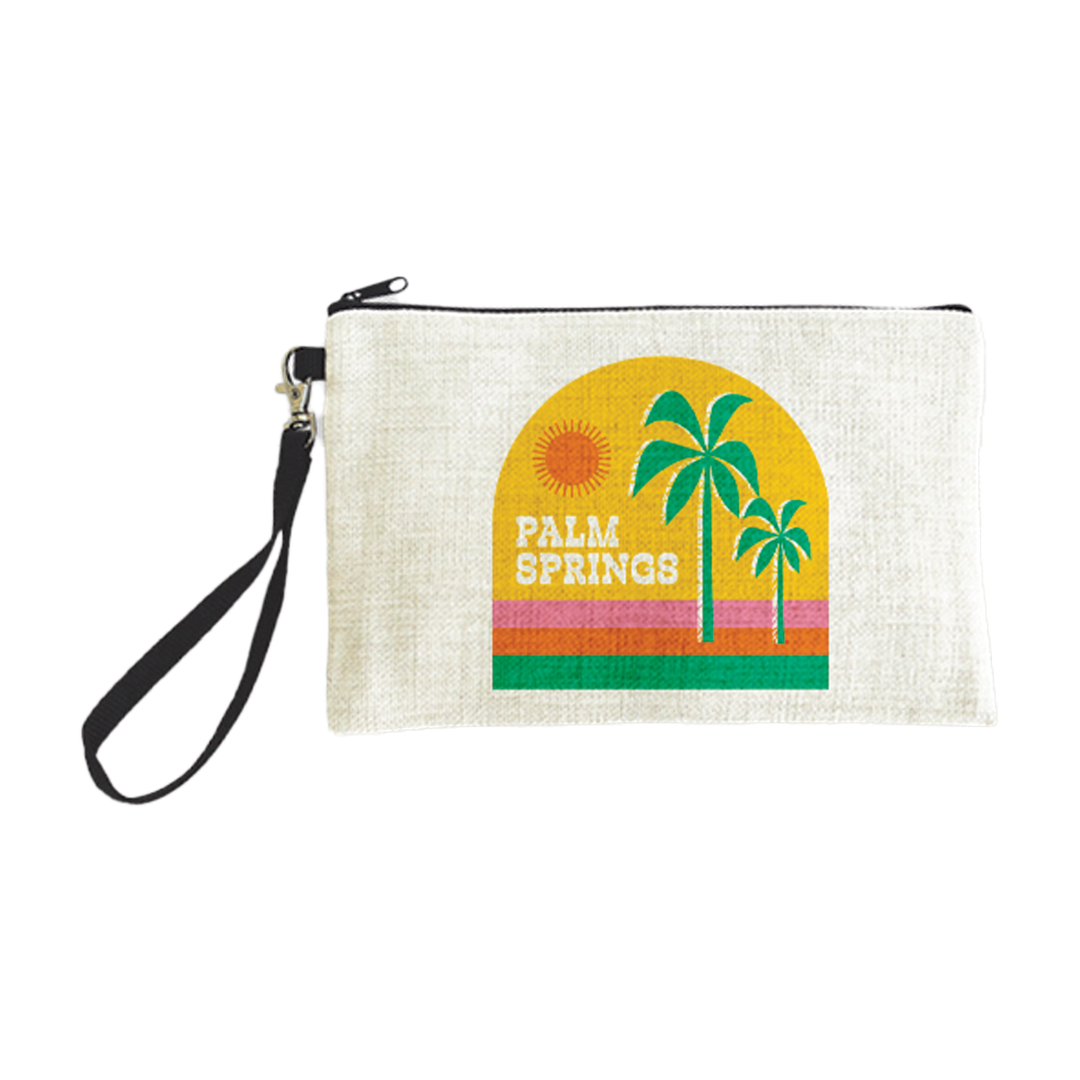 Retro Sunset Palm Springs Zipper Pouch - Just Fabulous Palm Springs