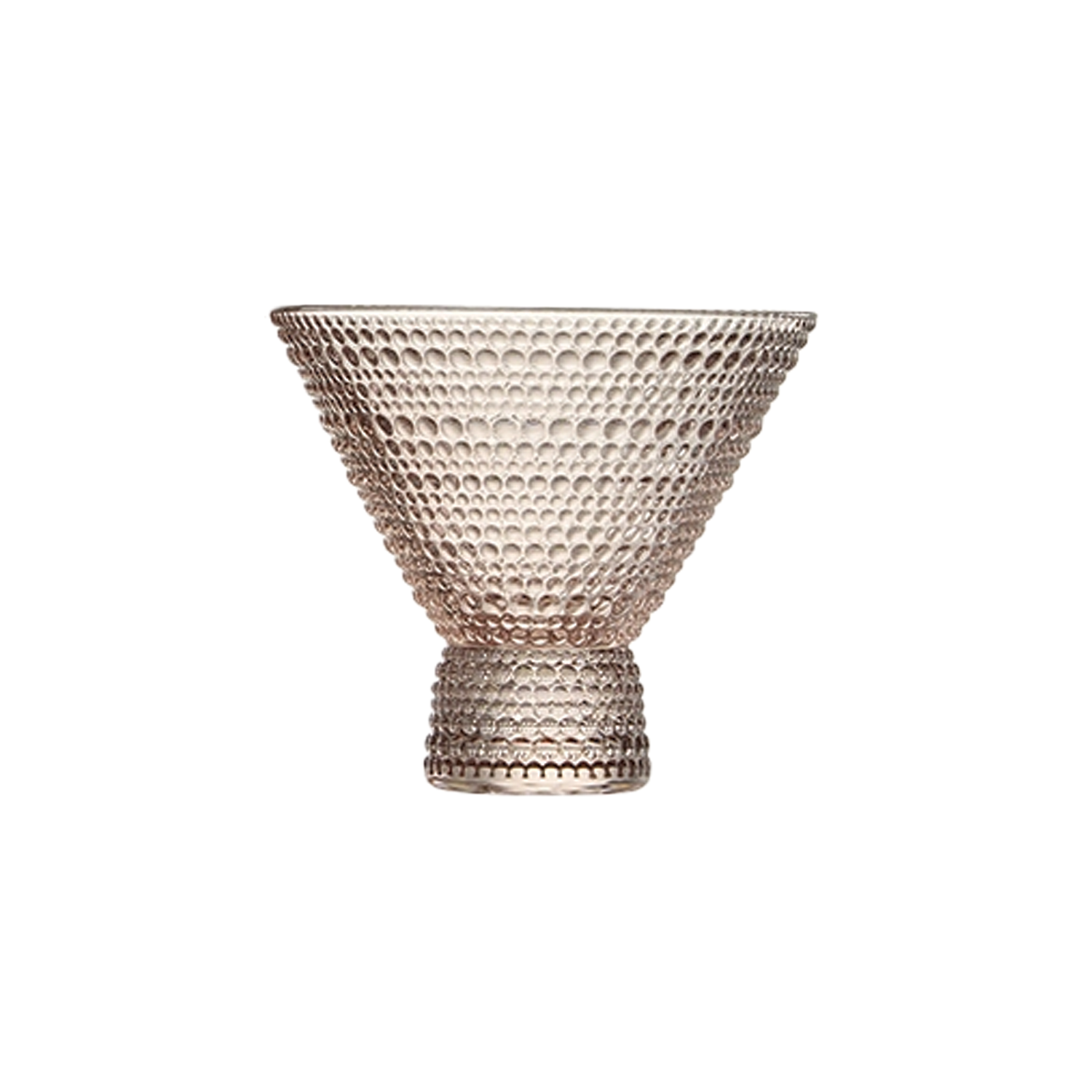 Beaded Stemless Martini Drinking Glass - Beige