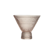 Beaded Stemless Martini Drinking Glass - Beige