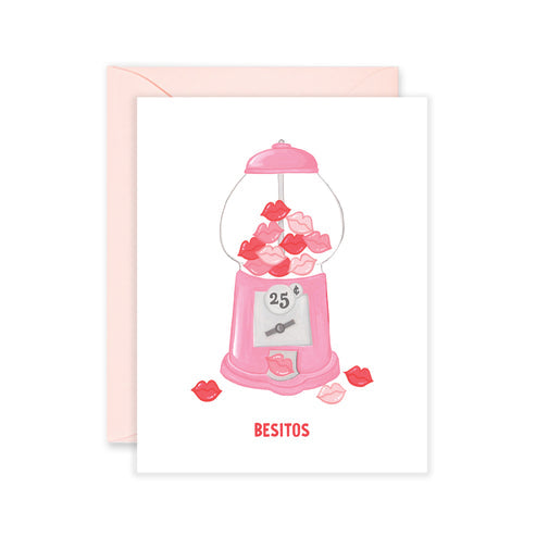 Besitos Gum-Ball Machine Greeting Card