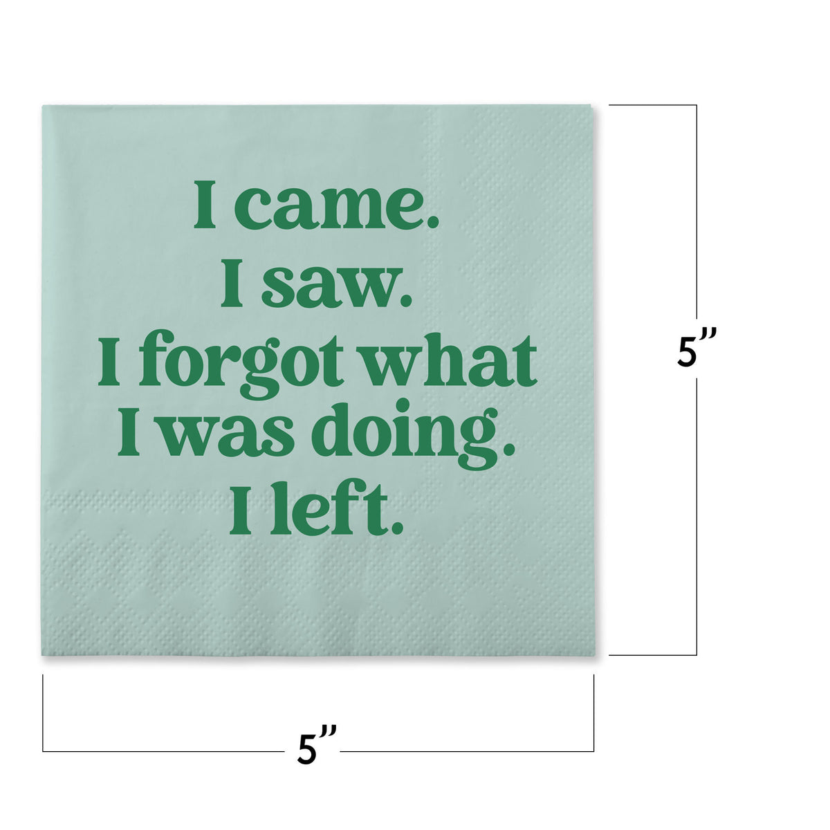 I Came. I Saw. Cocktail Napkins