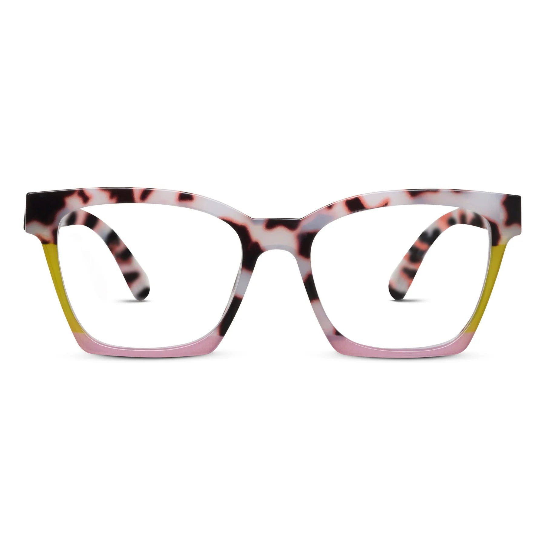 Birdie Reading Glasses - Pink Chai Colorblock