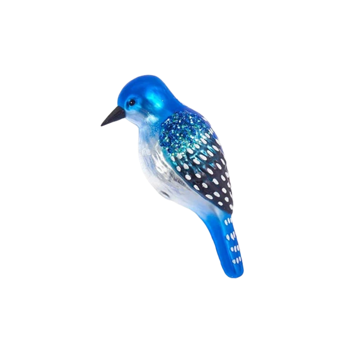 Blue Bird Glass Ornament - Standing