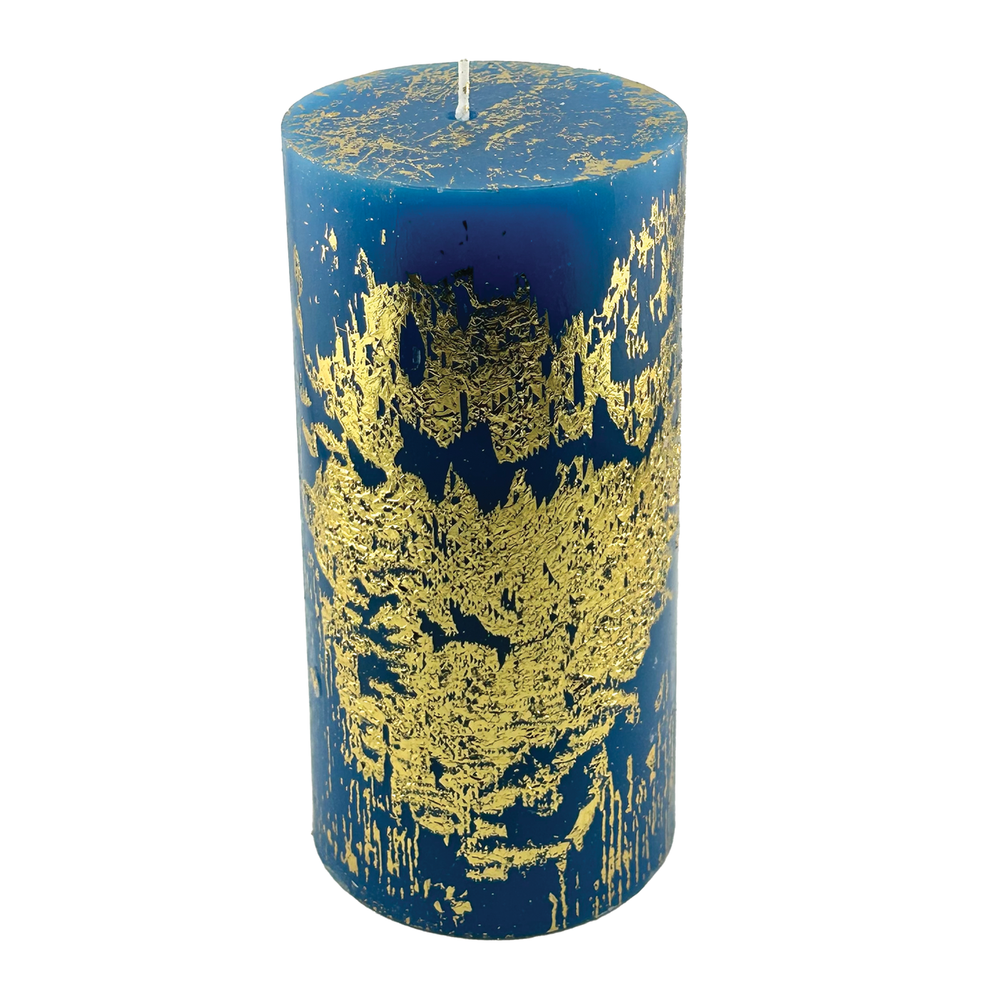 Rainbow Pillar Candle - Blue