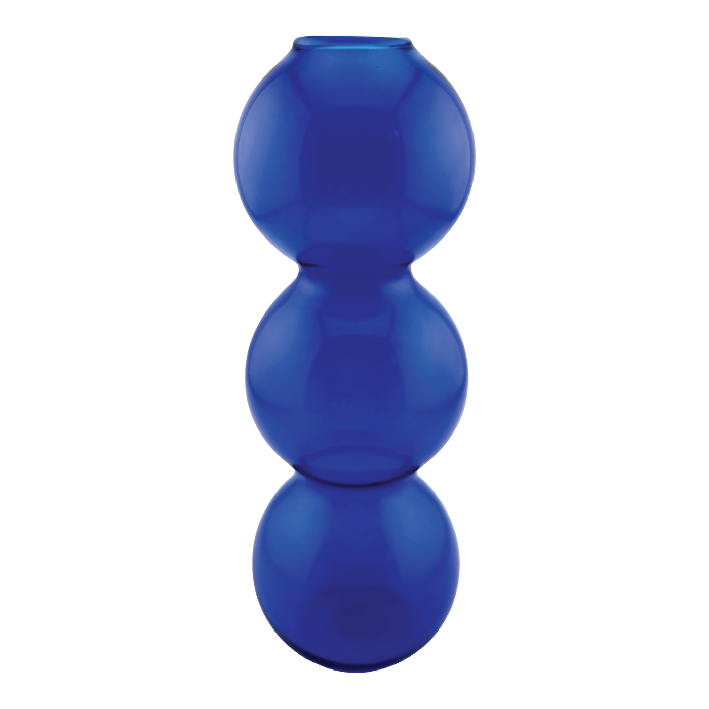Bubble Shape Glass Vase - Blue