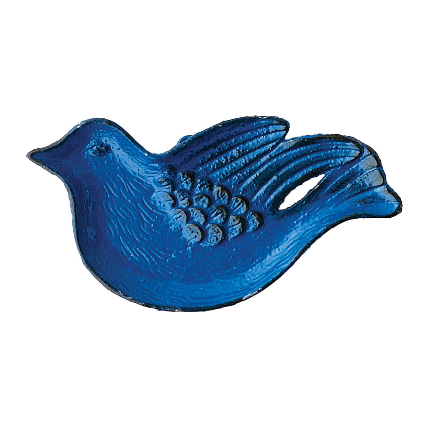 Cast Iron Bird Dish - Blue