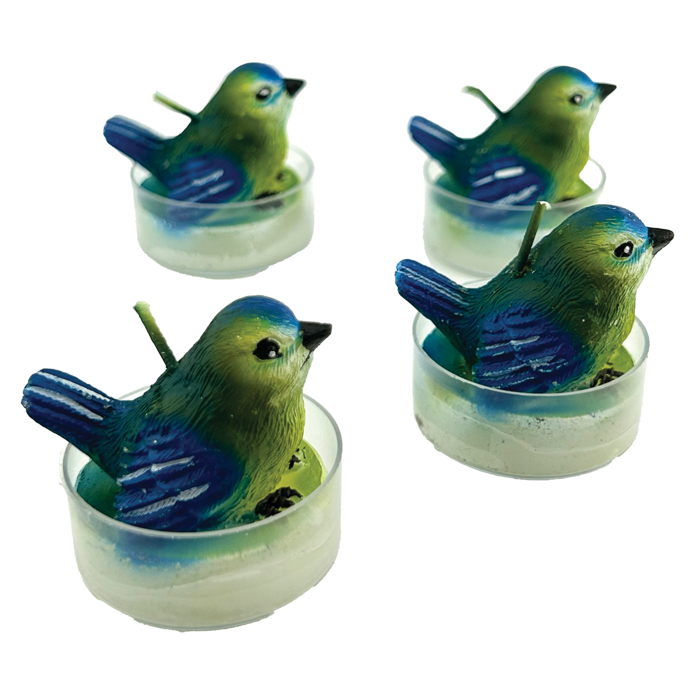 Sculpted Bird T-Light Box Set - Blue Bird