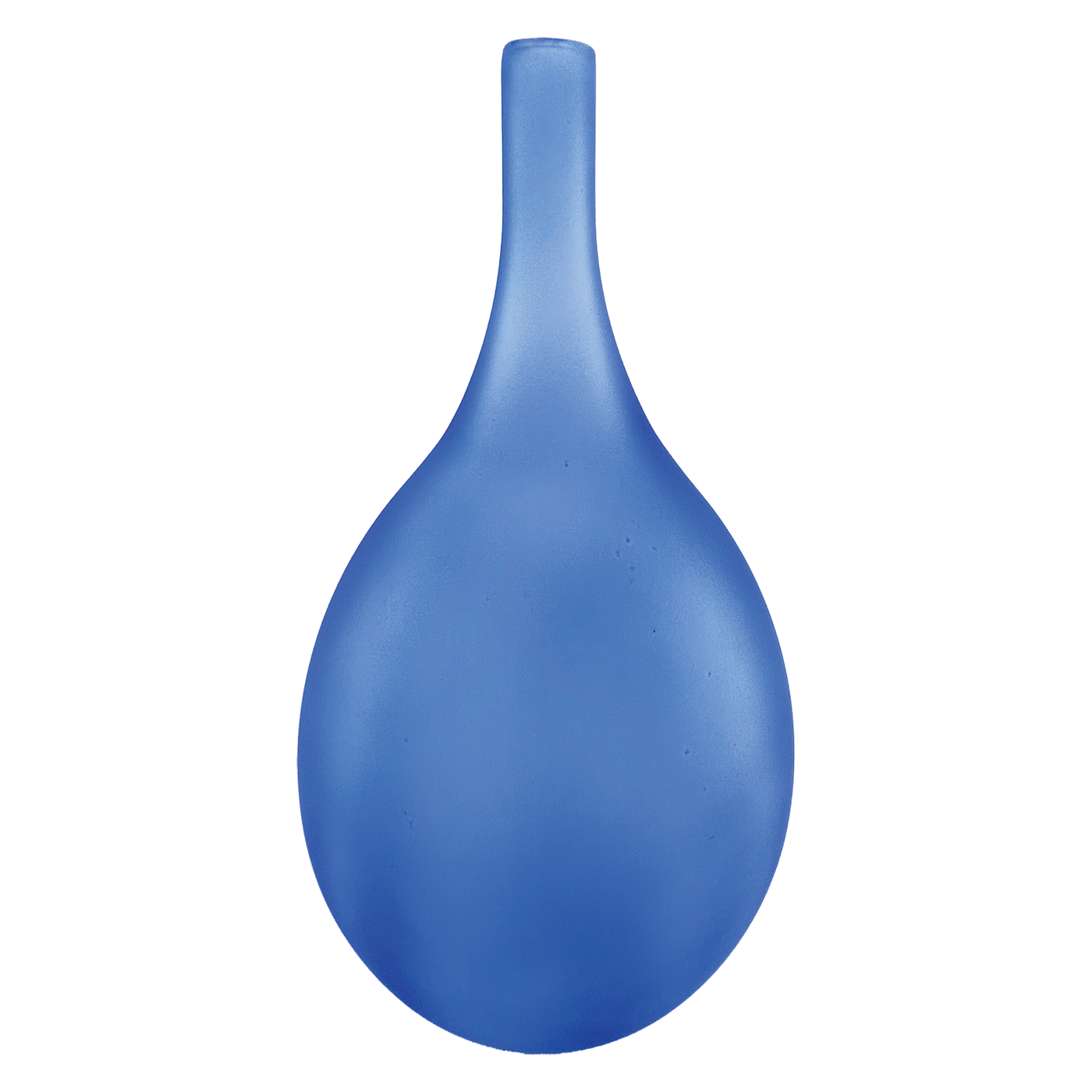 Frosted Colored Tall Vase - Blue