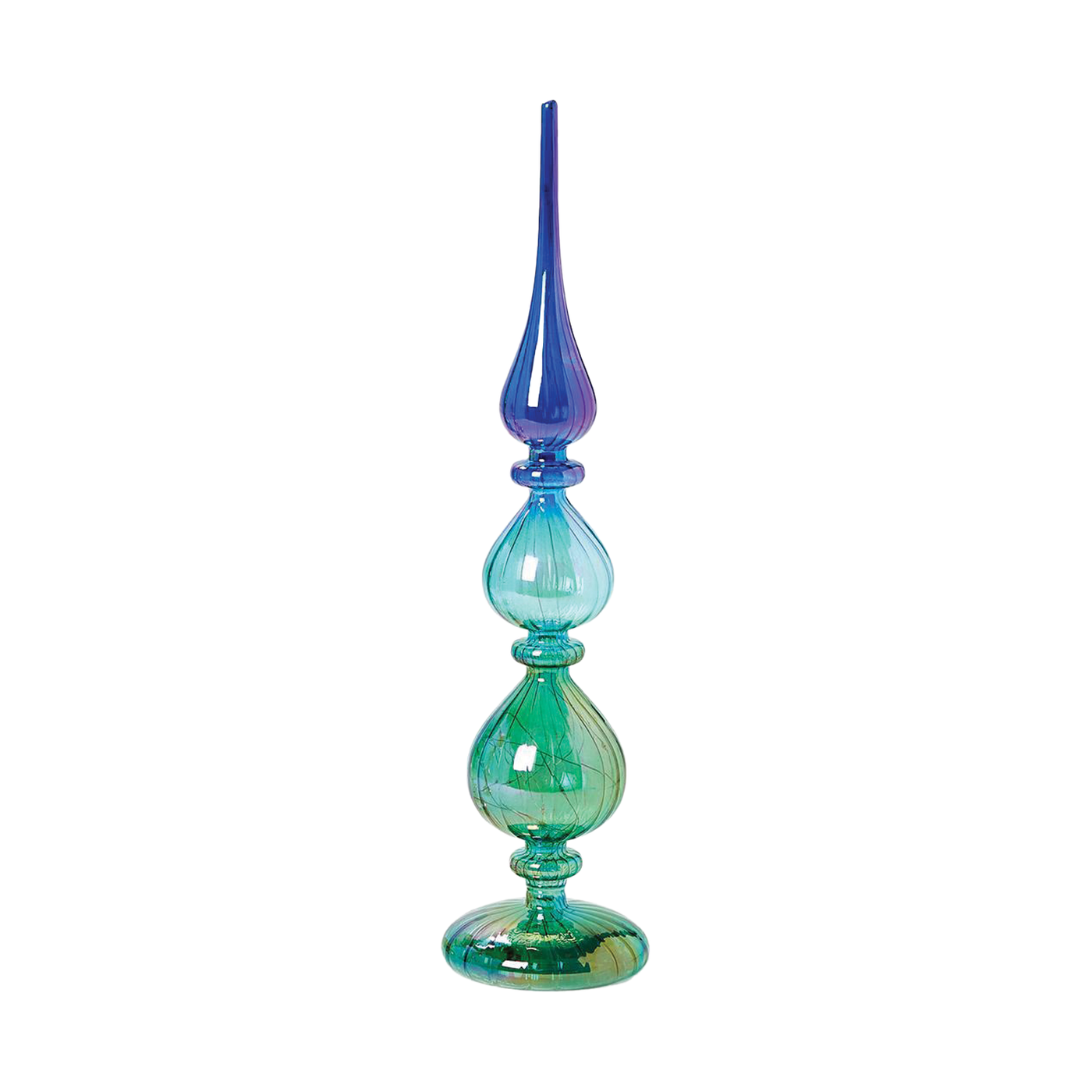 Ombré Finial Tree LED Tabletop Decor - Green & Blue