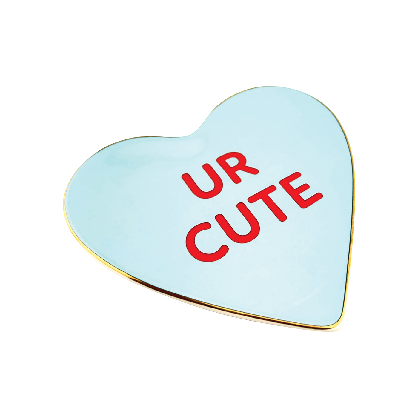 Conversation Candy Heart Trinket Dish - Blue Ur Cute