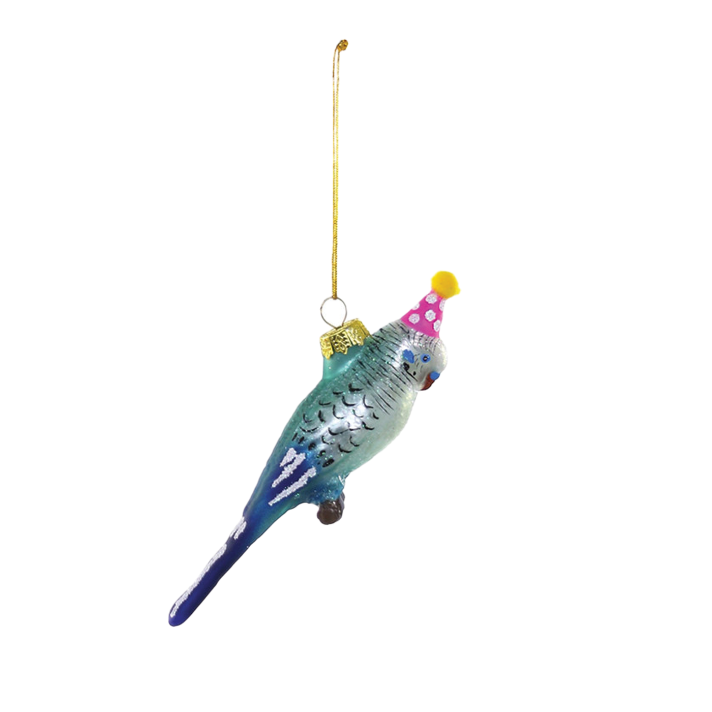 Party Parakeet Ornament - Blue