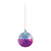 Swirl Ball In A Ball Ornament - Pink & Light Blue