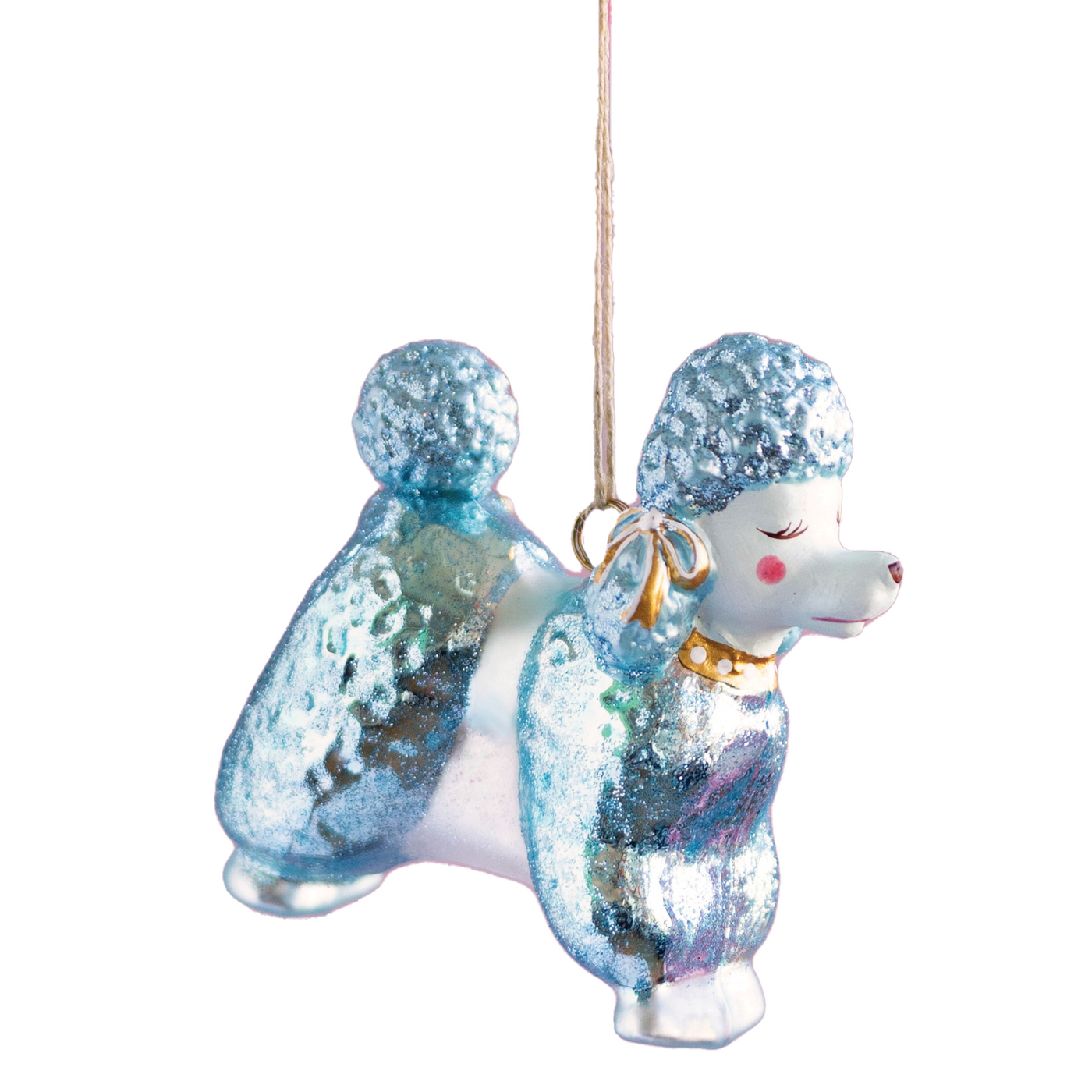 Poodle Ornament - Blue