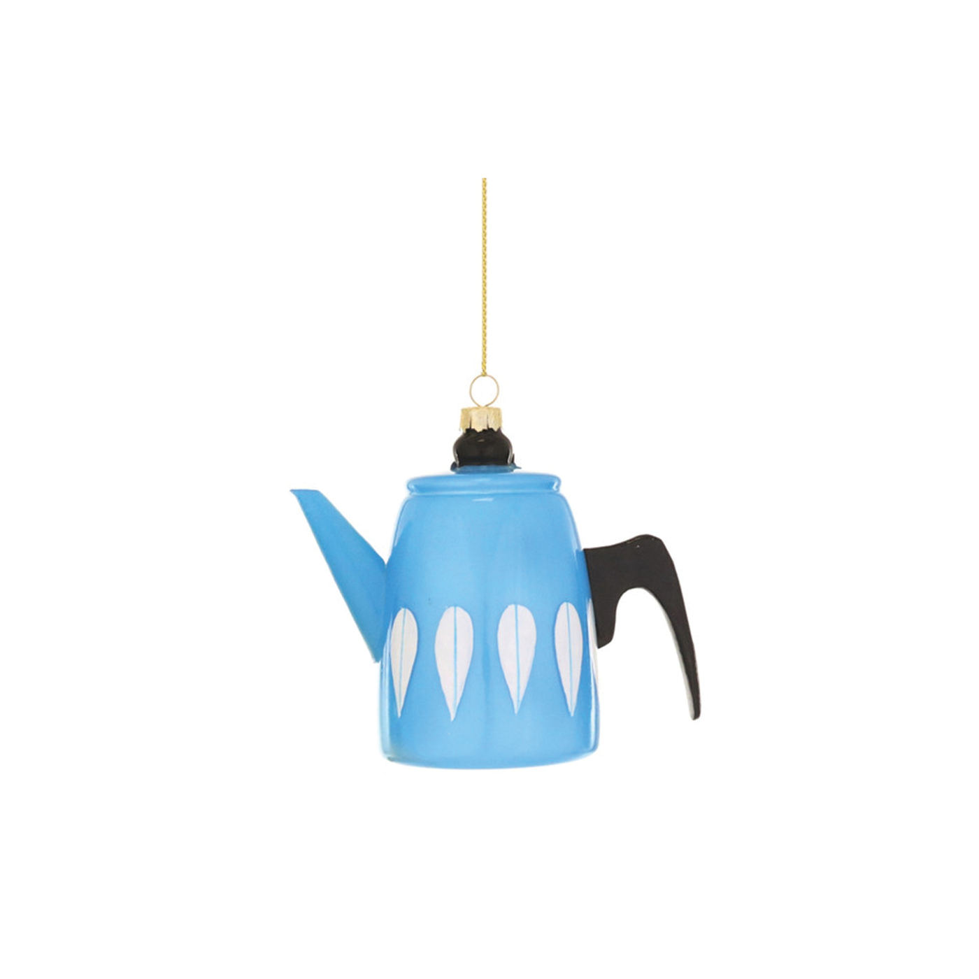 Mid Century Modern Coffee Pot Ornament - Blue