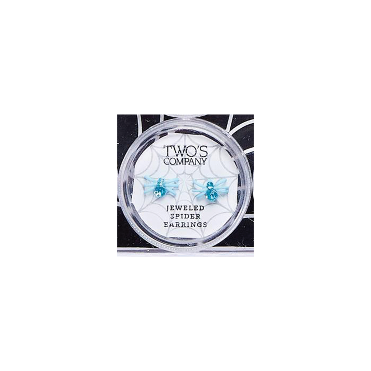 Crystal Spider Earrings - Blue
