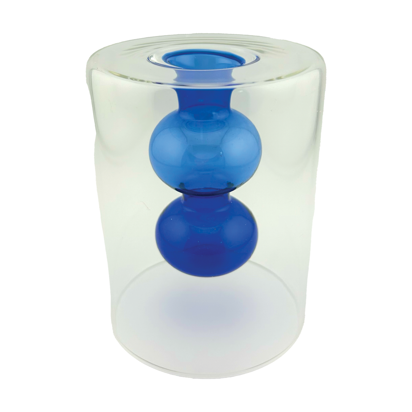 Hydroponic Transparent Glass Vase - Blue