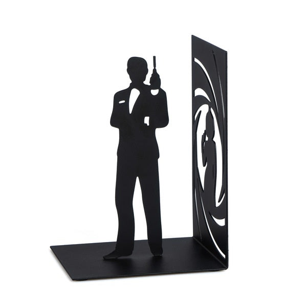 Secret Agent Black Metal Bookend