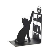 Fishing Cat Black Metal Bookend