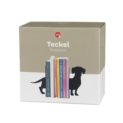 Dachshund Teckel Black Metal Bookend