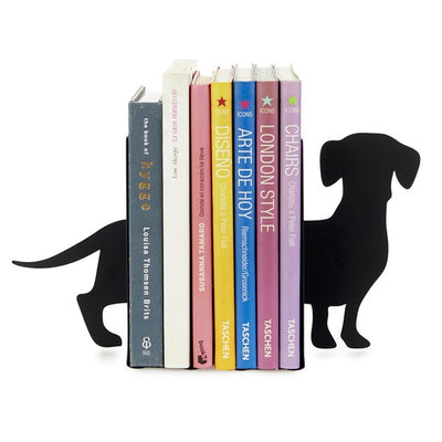 Dachshund Teckel Black Metal Bookend