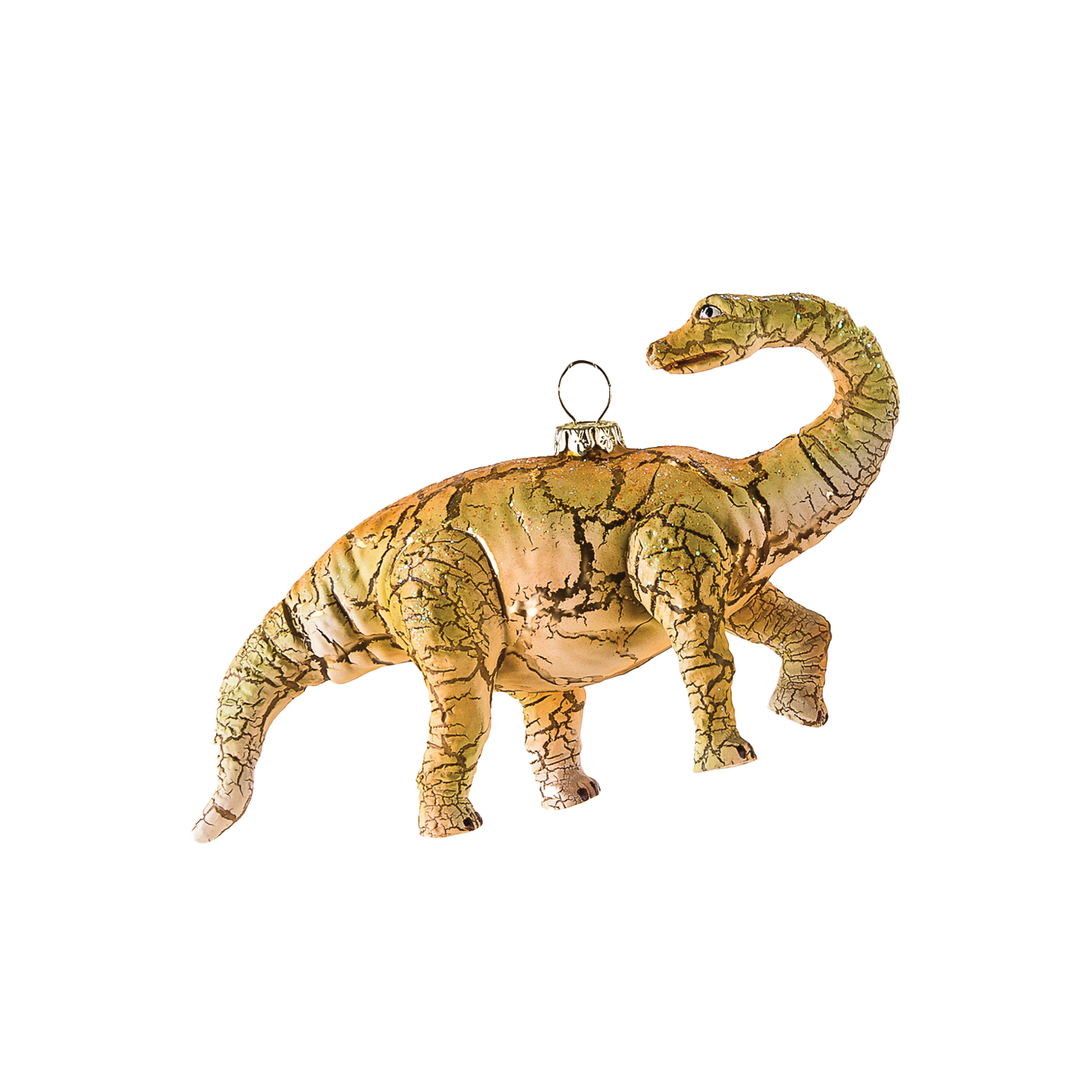 Dinosaur Glass Ornament - Brontosaurus