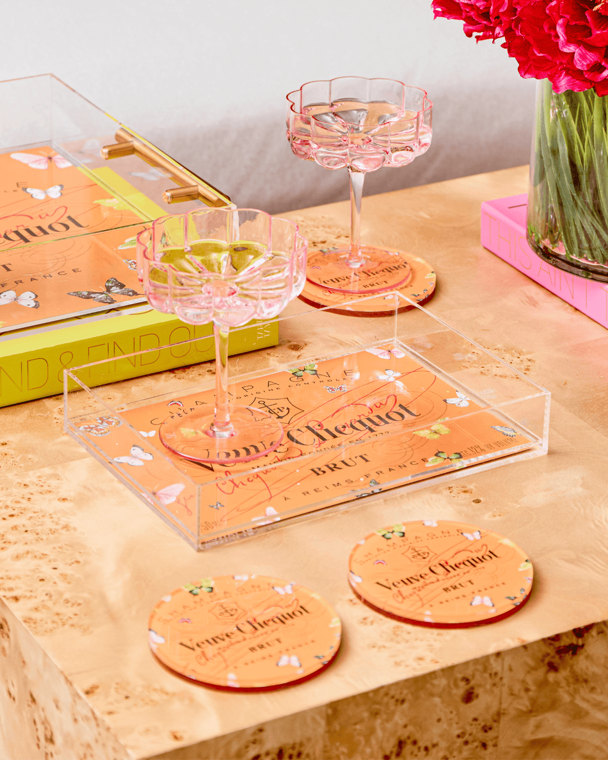 Bubbly Butterfly Coaster - Set Of 4 - Just Fabulous Palm Springs