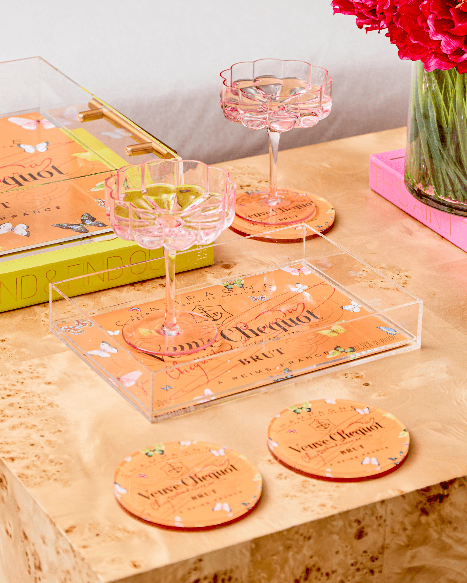 Bubbly Butterfly Coaster - Set Of 4 - Just Fabulous Palm Springs