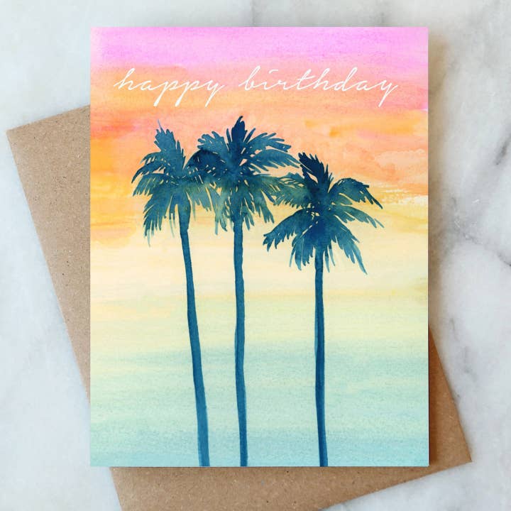Sunset Birthday Card - Just Fabulous Palm Springs