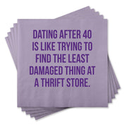 Dating After 40 Cocktail Napkins