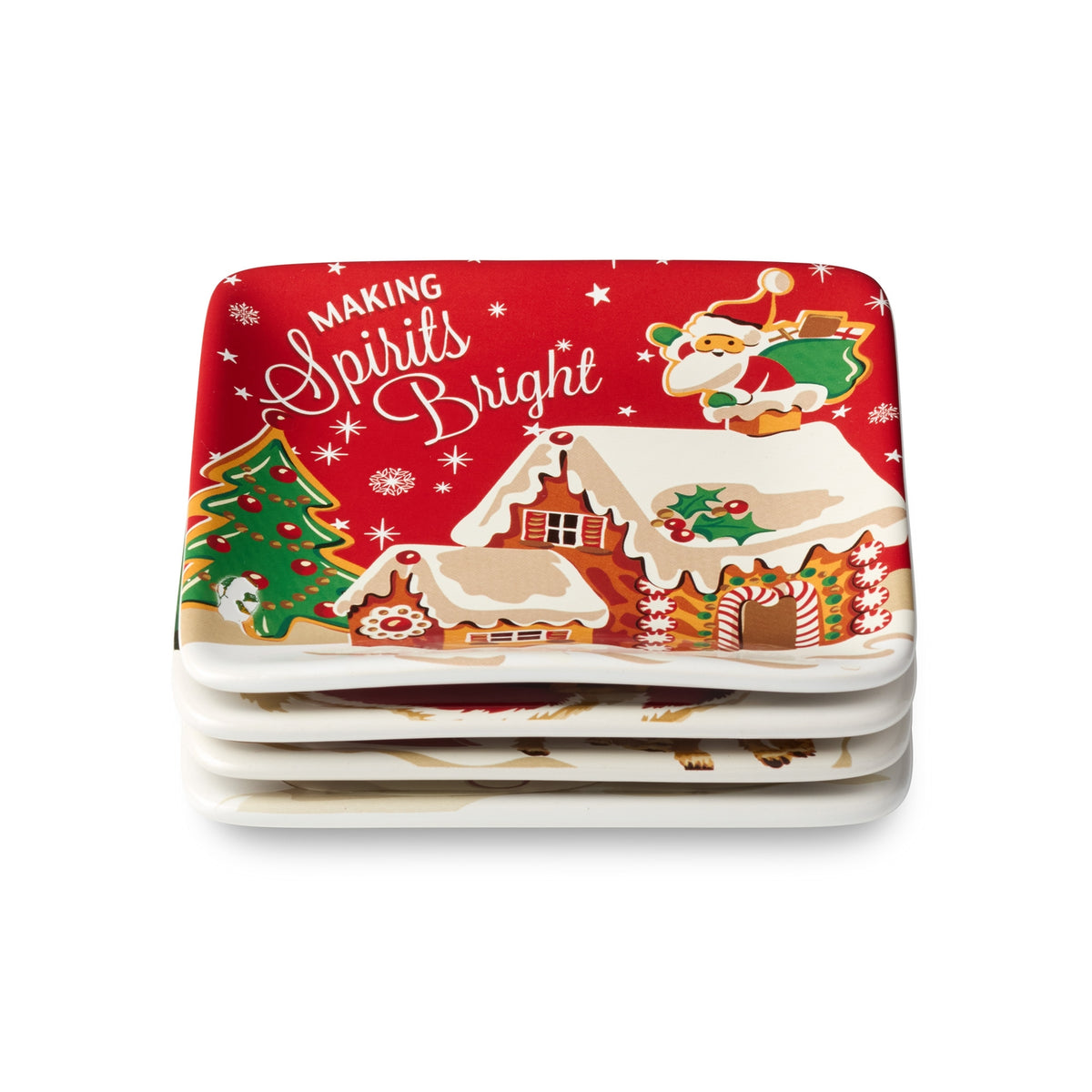 Santa's Retro Canape Plate - Making Spirits Bright