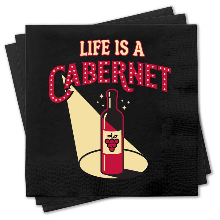 Life Is A Cabernet Cocktail Napkins - Just Fabulous Palm Springs