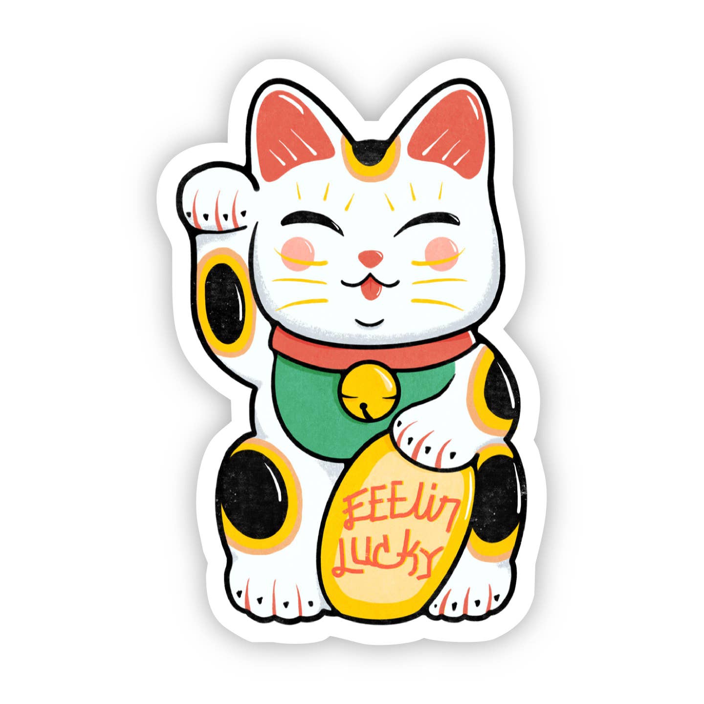Feeling Lucky Cat Sticker - Just Fabulous Palm Springs
