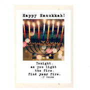 Hanukkah Light The Fire Holiday Card