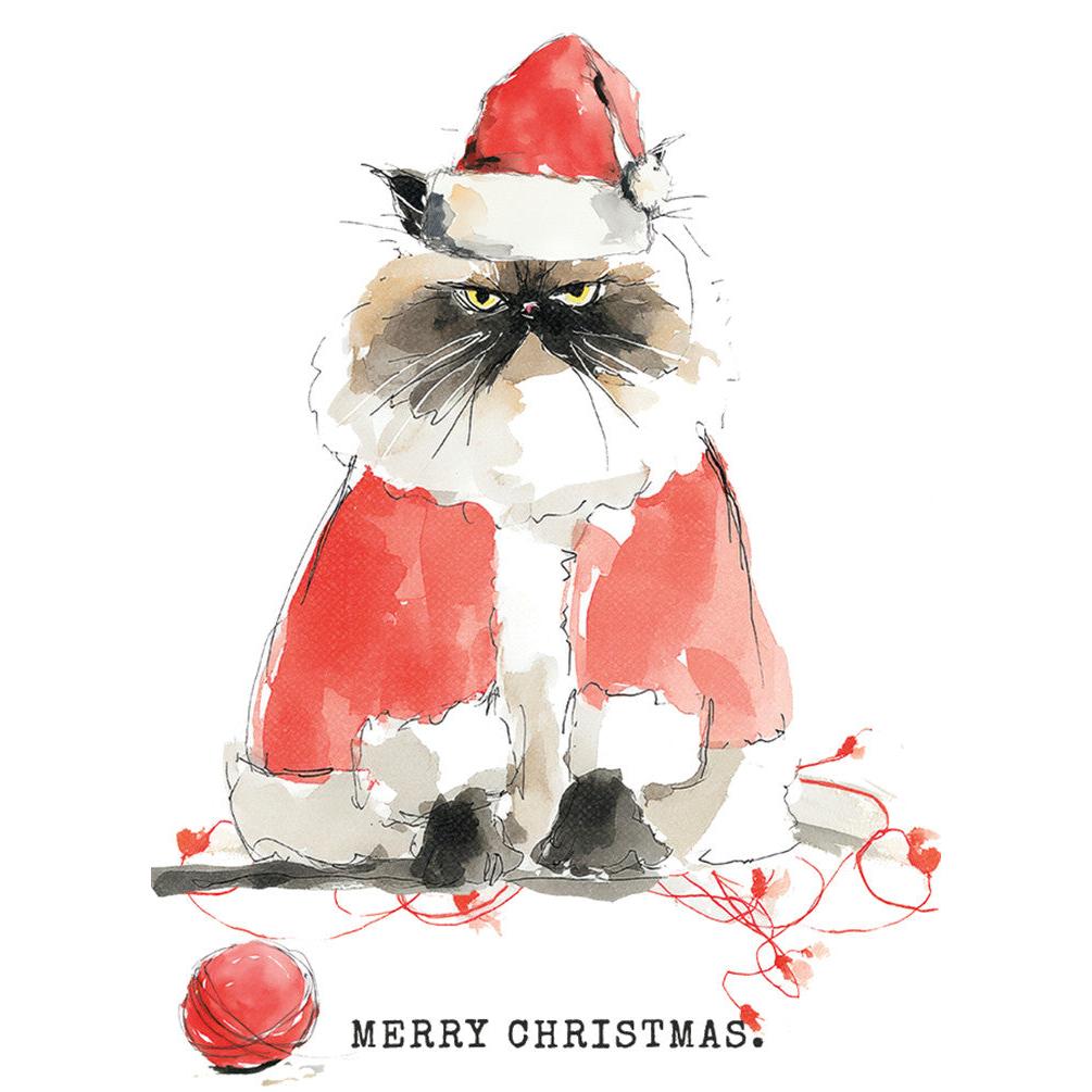 Santa Cat Holiday Boxed Cards - Just Fabulous Palm Springs
