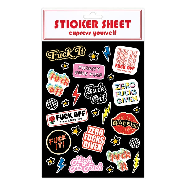 Sticker Sheet: Fuck It!