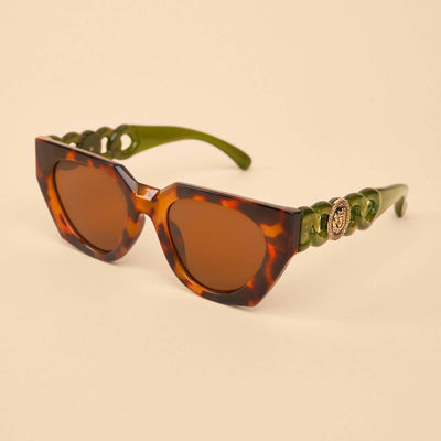 Zelia Luxe Sunglasses - Tortoiseshell/Olive