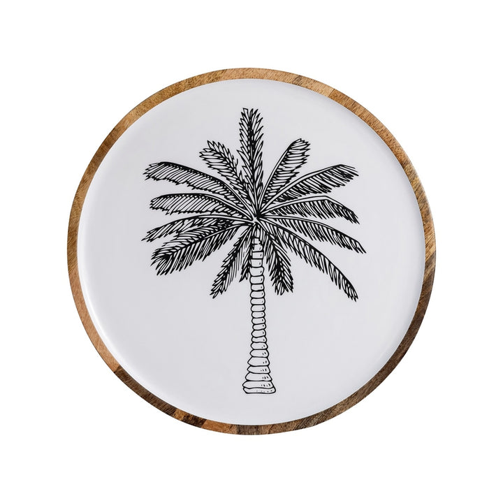 Mango Wood Palm Tree Plate