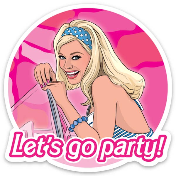 Die Cut Sticker: Barbie Let's Go Party
