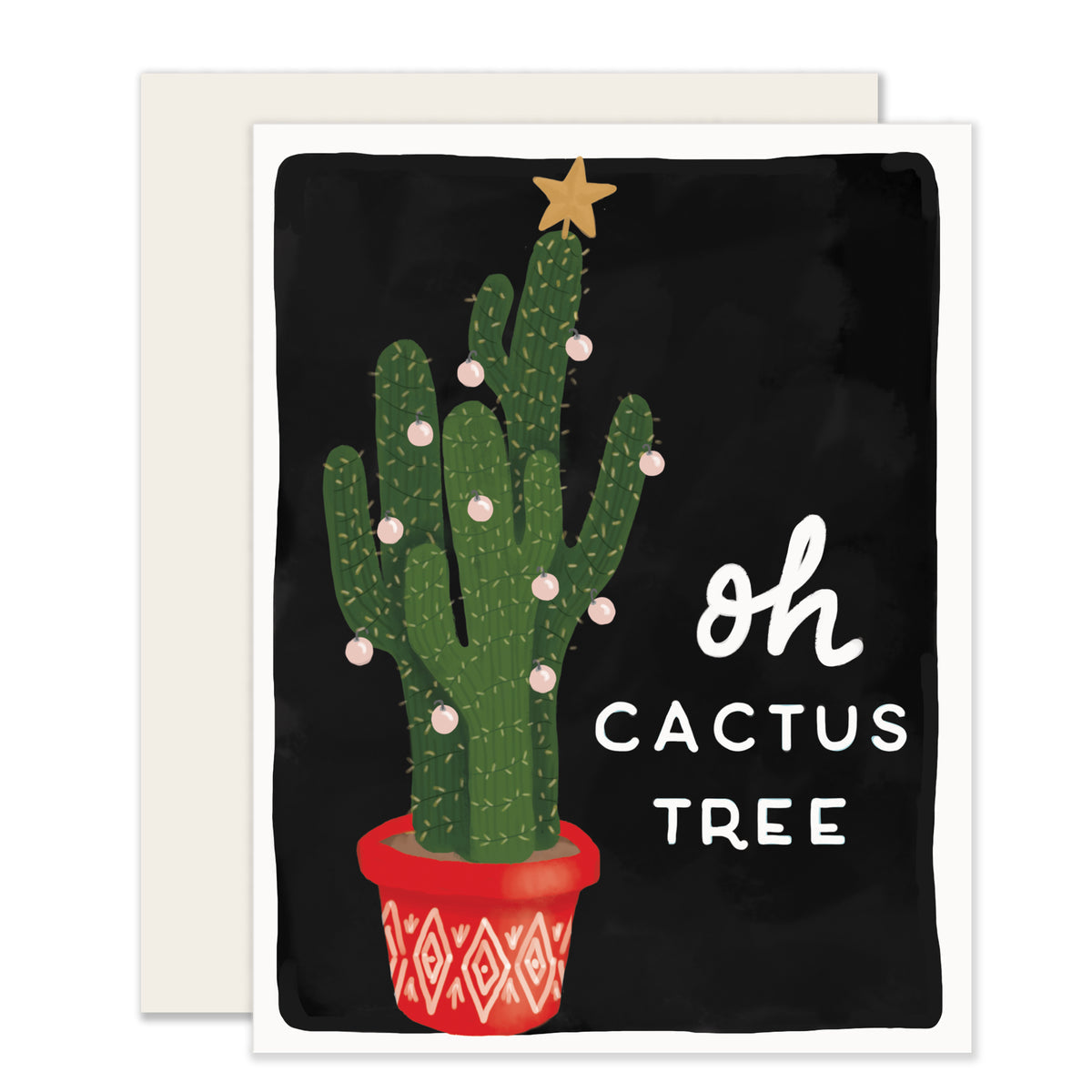 Cactus Tree Holiday Greeting Card