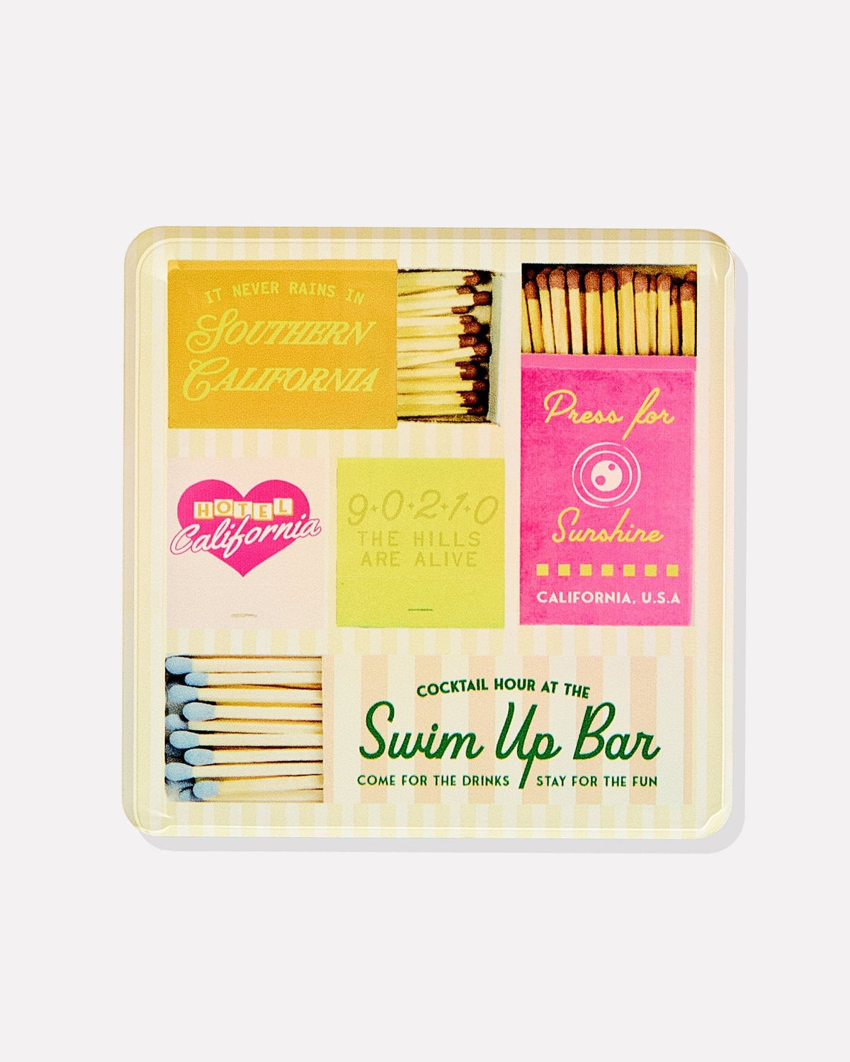 California Matchbook Coaster - Set of 4
