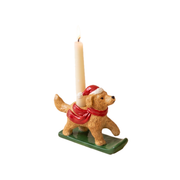 Ceramic Christmas Dog Taper Candle Holder - Labrador Retriever