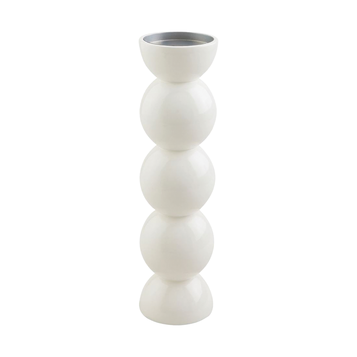 White Lacquer Candlesticks - Medium