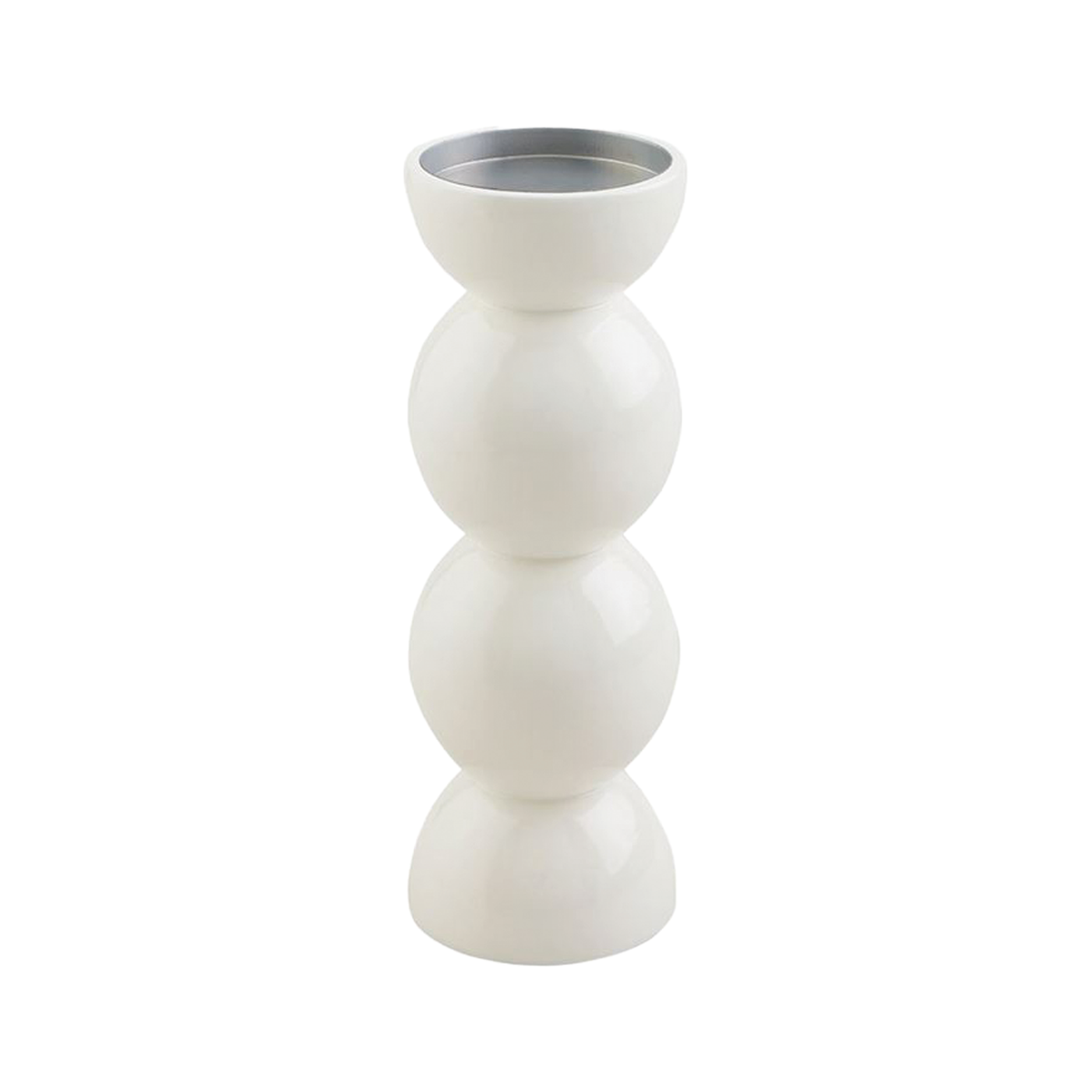 White Lacquer Candlesticks - Small